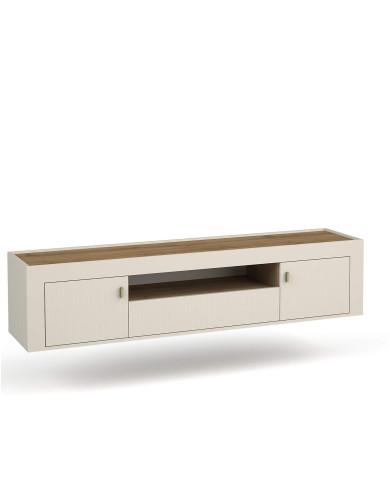 Szafka RTV Mossa MO8, drzwi, szuflada, wnęka regałowa, Dąb whisky/ Cashmere, DOLMAR Szafka RTV Mossa MO8, drzwi, szuflada, wnęka regałowa, Dąb whisky/ Cashmere, DOLMAR