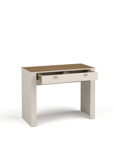 Konsola, toaletka Mossa MO10, szuflady, Dąb Whisky/ Cashmere, DOLMAR Konsola, toaletka Mossa MO10, szuflady, Dąb Whisky/ Cashmere, DOLMAR