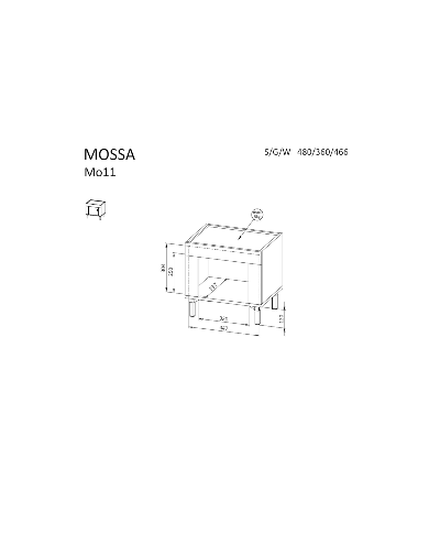 Szafka nocna Mossa MO11, drzwiczki, Dąb whisky/ Cashmere, DOLMAR