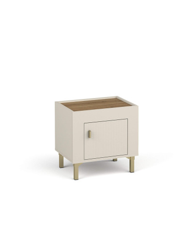 Szafka nocna Mossa MO11, drzwiczki, Dąb whisky/ Cashmere, DOLMAR