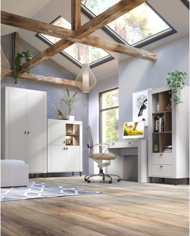 Łóżka Mossa MO12, stelaż z podnośnikami, pojemnik, 120x200 cm, tkanina Cloud 82, DOLMAR