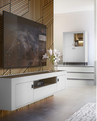 Łóżka Mossa MO12, stelaż z podnośnikami, pojemnik, 120x200 cm, tkanina Cloud 82, DOLMAR