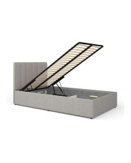 Łóżka Mossa MO12, stelaż z podnośnikami, pojemnik, 120x200 cm, tkanina Cloud 82, DOLMAR