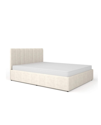 Łóżka Mossa MO12, stelaż z podnośnikami, pojemnik, 140x200 cm, tkanina Cloud 3, DOLMAR