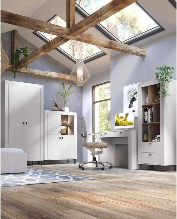 Łóżka Mossa MO12, stelaż z podnośnikami, pojemnik, 160x200 cm, tkanina Cloud 82, DOLMAR