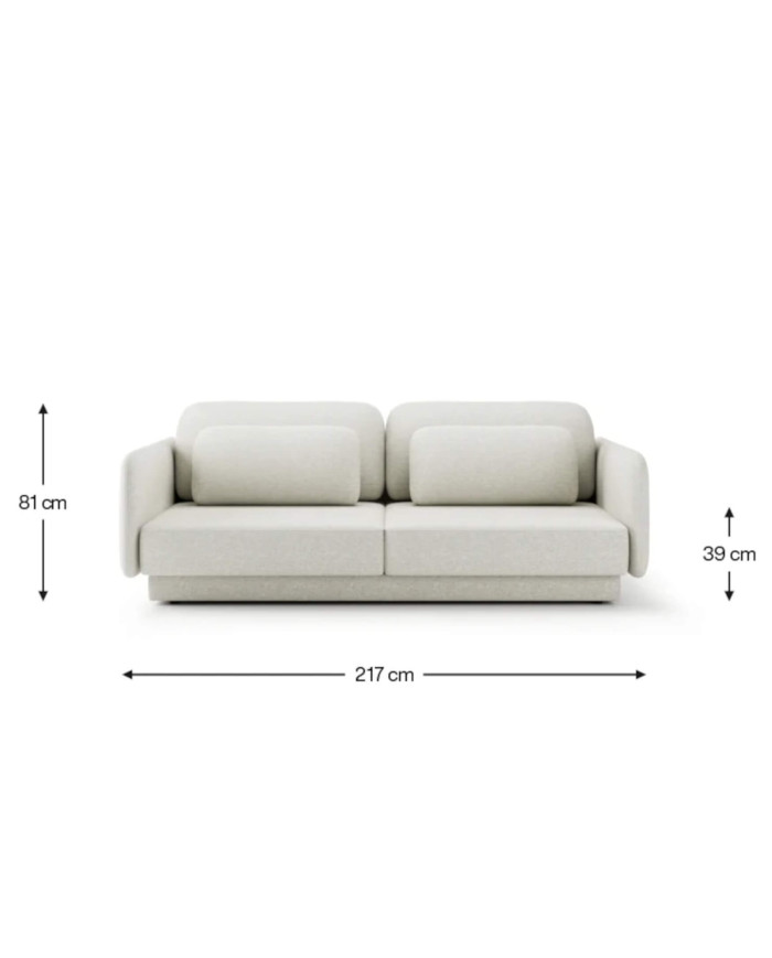 Sofa Ebony, funkcja spania, pojemnik, PUSZMAN