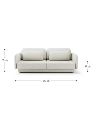 Sofa Ebony, funkcja spania, pojemnik, PUSZMAN