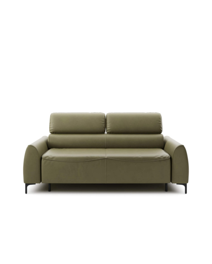 Sofa Monza, włoska funkcja spania, materac, regulowane zagłówki, PUSZMAN
