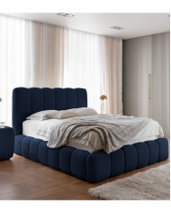 Łóżka tapicerowane Cande 160x200, podnośnik, stelaż, pojemnik, Gruszka Meble