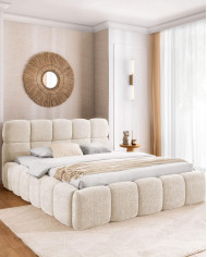 Łóżka tapicerowane Sorento 120x200, podnośnik, stelaż, pojemnik, Gruszka Meble