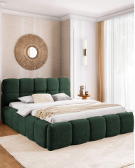 Łóżka tapicerowane Sorento 160x200, podnośnik, stelaż, pojemnik, Gruszka Meble