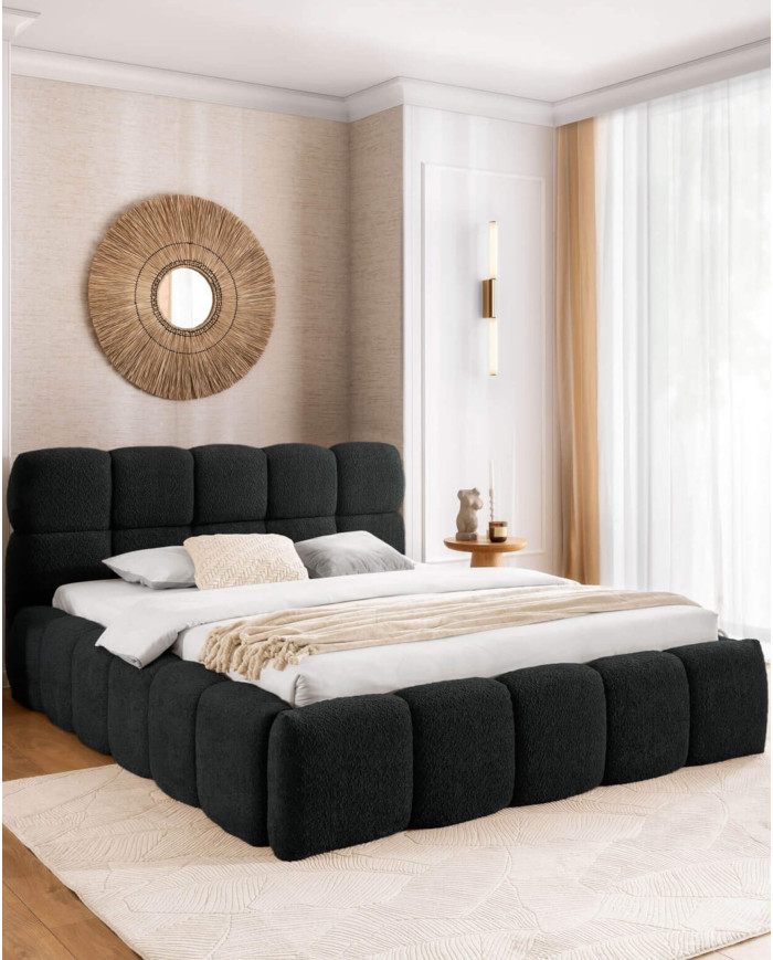 Łóżka tapicerowane Sorento 200x200, podnośnik, stelaż, pojemnik, Gruszka Meble