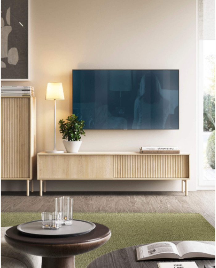 Szafka rtv Tavo D 153 2d, dwudrzwiowa, Dąb cremona, Laski Meble