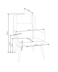 Fotel Purio Beżowy/brązowy-6