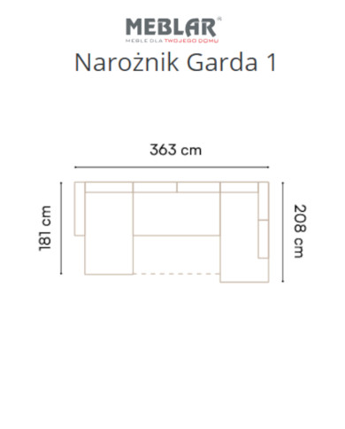 Narożnik Garda 1, funkcja spania, pojemniki, regulowane zagłówki, MEBLAR Narożnik Garda 1, funkcja spania, pojemniki, regulowane zagłówki, MEBLAR