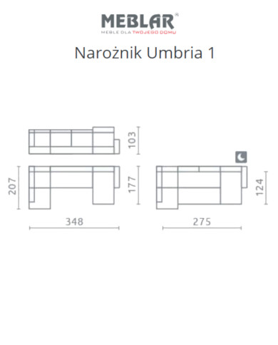 Narożnik Umbria 1, funkcja spania, pojemniki, regulowane zagłówki, MEBLAR Narożnik Umbria 1, funkcja spania, pojemniki, regulowane zagłówki, MEBLAR