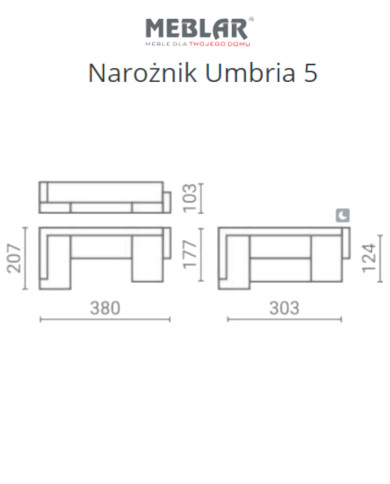 Narożnik Umbria 5, funkcja spania, pojemniki, regulowane zagłówki, MEBLAR Narożnik Umbria 5, funkcja spania, pojemniki, regulowane zagłówki, MEBLAR