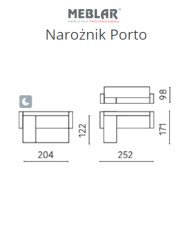 Super cena! Narożnik Porto, funkcja spania, pojemnik, regulowane zagłówki, MEBLAR Super cena! Narożnik Porto, funkcja spania, pojemnik, regulowane zagłówki, MEBLAR