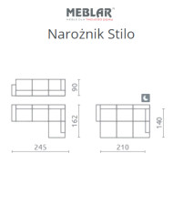 Super cena! Narożnik Stilo, funkcja spania, pojemnik, MEBLAR Super cena! Narożnik Stilo, funkcja spania, pojemnik, MEBLAR