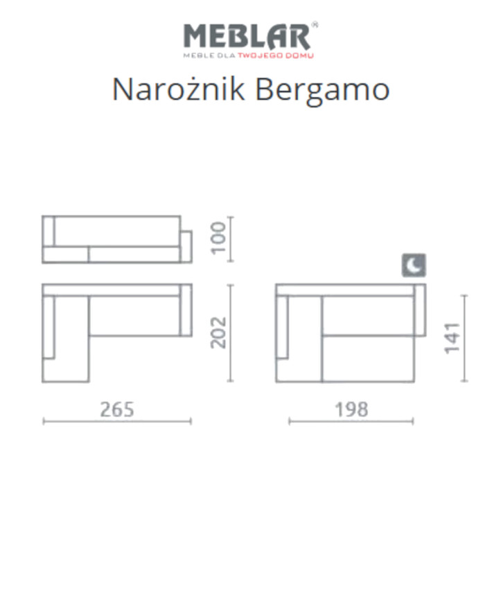 Super cena! Narożnik Bergamo, funkcja spania, pojemnik, regulowane zagłówki, MEBLAR Super cena! Narożnik Bergamo, funkcja spania, pojemnik, regulowane zagłówki, MEBLAR