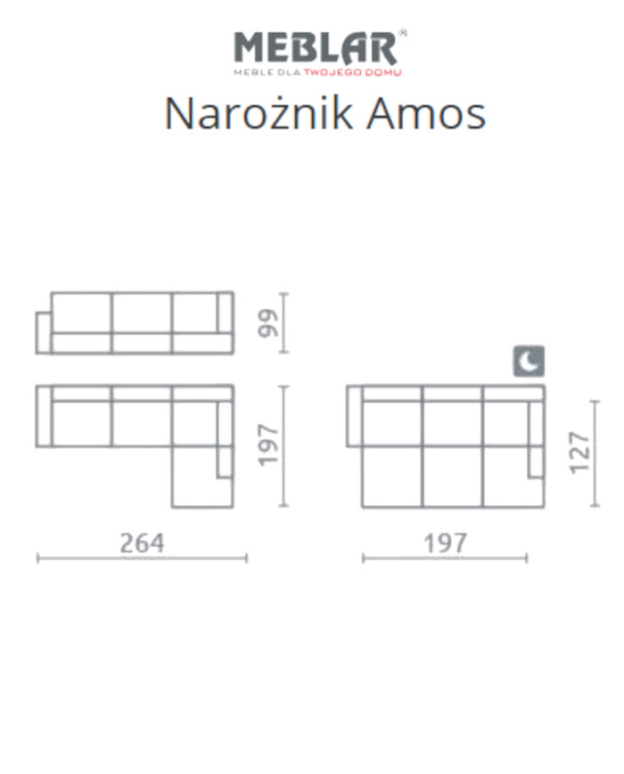 Super cena! Narożnik Amos, funkcja spania, pojemnik, MEBLAR Super cena! Narożnik Amos, funkcja spania, pojemnik, MEBLAR