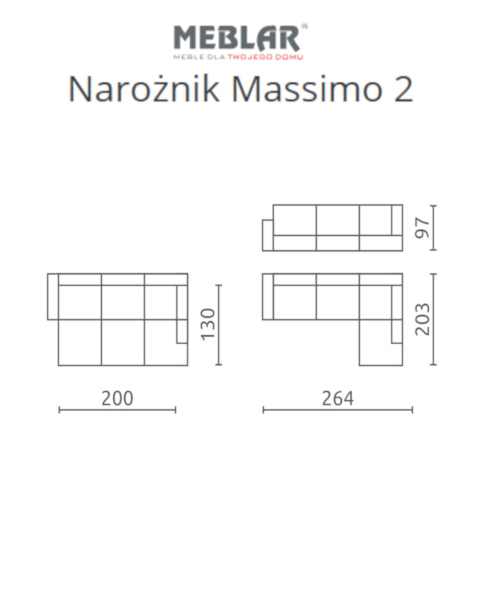 Super cena! Narożnik Massimo 2, funkcja spania, pojemnik, regulowane zagłówki, MEBLAR Super cena! Narożnik Massimo 2, funkcja spania, pojemnik, regulowane zagłówki, MEBLAR