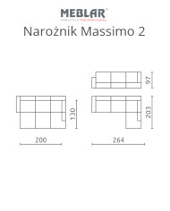 Super cena! Narożnik Massimo 2, funkcja spania, pojemnik, regulowane zagłówki, MEBLAR Super cena! Narożnik Massimo 2, funkcja spania, pojemnik, regulowane zagłówki, MEBLAR