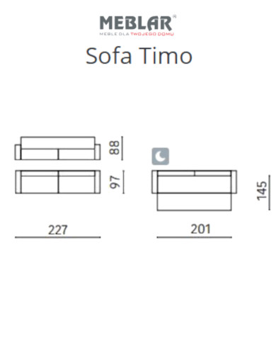 Super Cena! Sofa Timo, funkcja spania, pojemnik, MEBLAR Super Cena! Sofa Timo, funkcja spania, pojemnik, MEBLAR