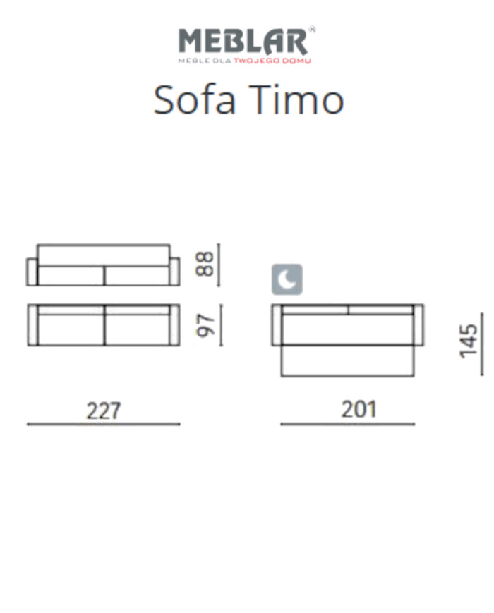 Super Cena! Sofa Timo, funkcja spania, pojemnik, MEBLAR