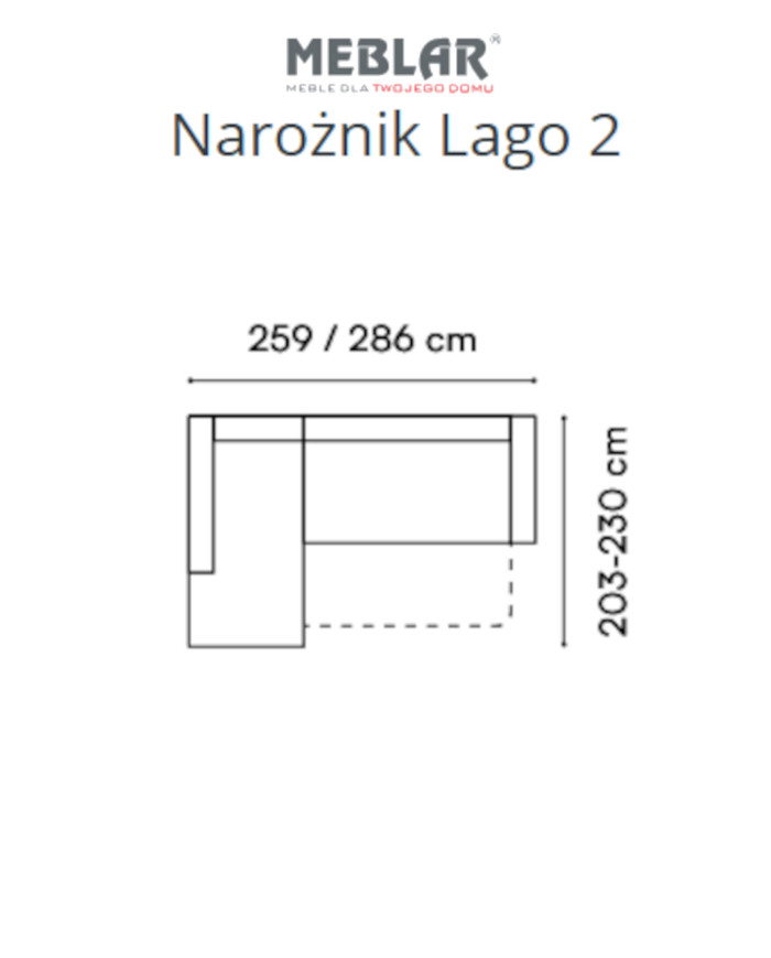 Narożnik Lago 2, funkcja spania, pojemnik, przestawne oparcia, regulowane zagłówki, MEBLAR