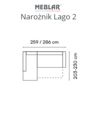 Narożnik Lago 2, funkcja spania, pojemnik, przestawne oparcia, regulowane zagłówki, MEBLAR