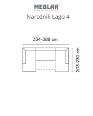 Narożnik Lago 4, funkcja spania, pojemniki, przestawne oparcia, regulowane zagłówki, MEBLAR