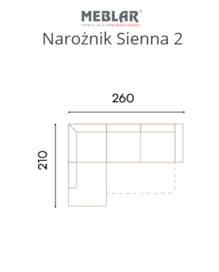 Narożnik Sienna 2, funkcja spania, pojemnik, regulowane zagłówki, MEBLAR