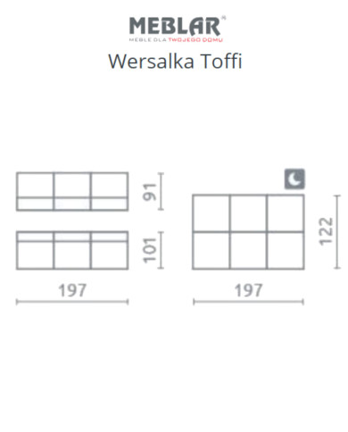 Wersalka Toffi, funkcja spania, pojemnik, MEBLAR Wersalka Toffi, funkcja spania, pojemnik, MEBLAR
