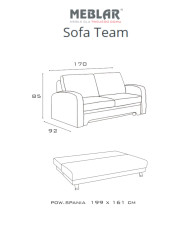Sofa Team, funkcja spania, pojemnik, MEBLAR Sofa Team, funkcja spania, pojemnik, MEBLAR