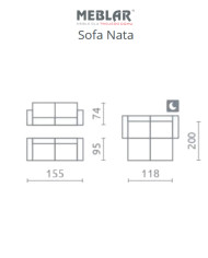 Sofa Nata, funkcja spania, pojemnik, MEBLAR Sofa Nata, funkcja spania, pojemnik, MEBLAR