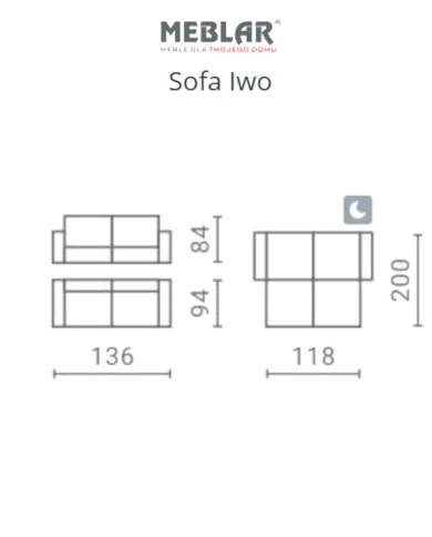 Sofa Iwo, funkcja spania, pojemnik, MEBLAR Sofa Iwo, funkcja spania, pojemnik, MEBLAR