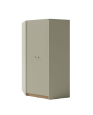 Szafa narożna Alessio AE02, dwudrzwiowa, półki wewnętrzne, drążki, Eukaliptus/ Dąb baltic dune, MEBLAR