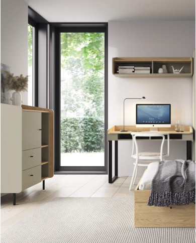 Regał Alessio AE04, wnęki regałowe, Eukaliptus/ Dąb baltic dune, MEBLAR