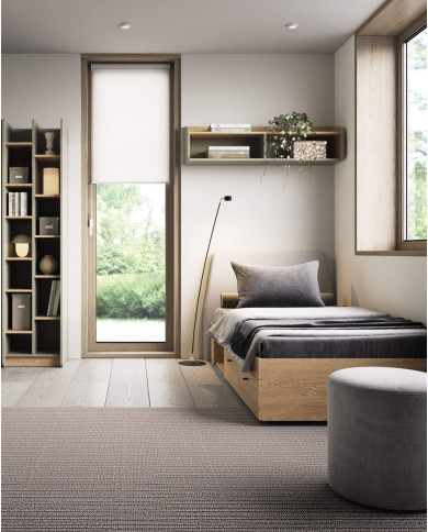 Regał Alessio AE04, wnęki regałowe, Eukaliptus/ Dąb baltic dune, MEBLAR