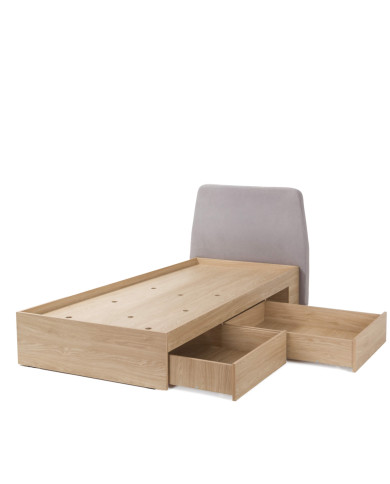 Łóżko Alessio AE12, powierzchnia spania 90x200 cm, Dąb piaskowy/ Dąb olejowany, MEBLAR Łóżko Alessio AE12, powierzchnia spania 90x200 cm, Dąb piaskowy/ Dąb olejowany, MEBLAR