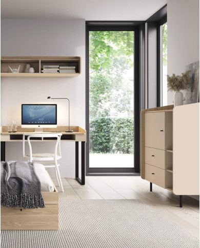 Łóżko Alessio AE12, powierzchnia spania 90x200 cm, Dąb piaskowy/ Dąb olejowany, MEBLAR Łóżko Alessio AE12, powierzchnia spania 90x200 cm, Dąb piaskowy/ Dąb olejowany, MEBLAR