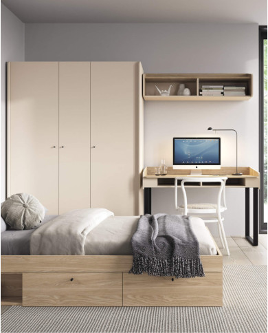 Łóżko Alessio AE13, powierzchnia spania 120x200 cm, Dąb piaskowy/ Dąb olejowany, MEBLAR Łóżko Alessio AE13, powierzchnia spania 120x200 cm, Dąb piaskowy/ Dąb olejowany, MEBLAR