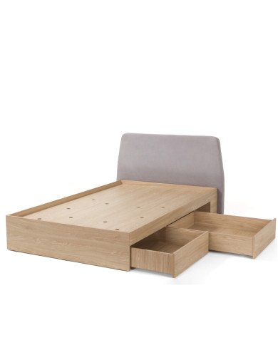 Łóżko Alessio AE13, powierzchnia spania 120x200 cm, Dąb piaskowy/ Dąb olejowany, MEBLAR Łóżko Alessio AE13, powierzchnia spania 120x200 cm, Dąb piaskowy/ Dąb olejowany, MEBLAR
