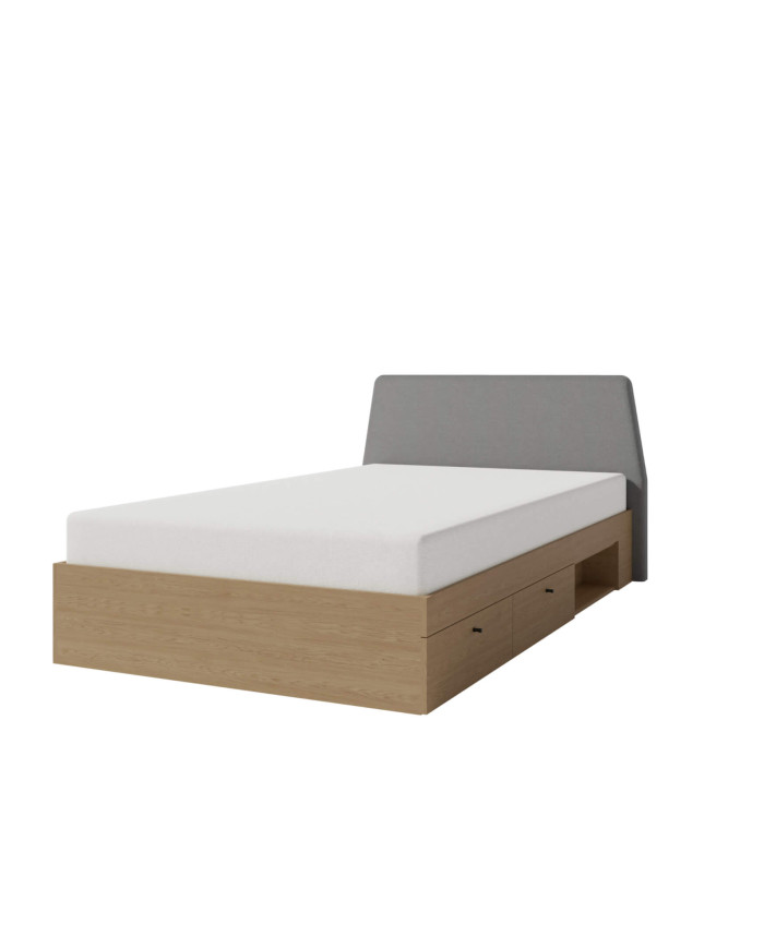 Łóżko Alessio AE13, powierzchnia spania 120x200 cm, Eukaliptus/ Dąb baltic dune, MEBLAR Łóżko Alessio AE13, powierzchnia spania 120x200 cm, Eukaliptus/ Dąb baltic dune, MEBLAR