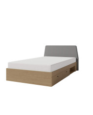 Łóżko Alessio AE13, powierzchnia spania 120x200 cm, Eukaliptus/ Dąb baltic dune, MEBLAR Łóżko Alessio AE13, powierzchnia spania 120x200 cm, Eukaliptus/ Dąb baltic dune, MEBLAR