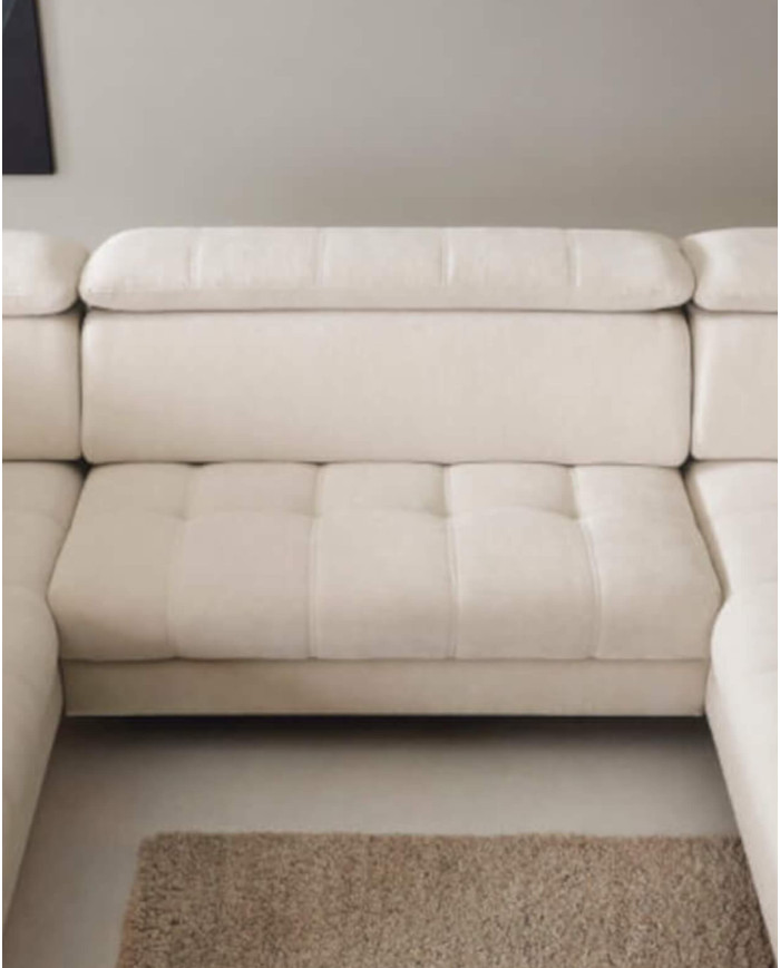 Narożnik Lago 4, funkcja spania, pojemniki, przestawne oparcia, regulowane zagłówki, MEBLAR