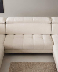 Narożnik Lago 4, funkcja spania, pojemniki, przestawne oparcia, regulowane zagłówki, MEBLAR