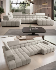 Narożnik Bull XL, regulowane zagłówki, elektrycznie wysuwane siedzisko, Wersal Narożnik Bull XL, regulowane zagłówki, elektrycznie wysuwane siedzisko, Wersal