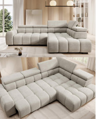 Narożnik Bull L, elektryczny wysuw siedziska, regulowane zagłówki, Wersal